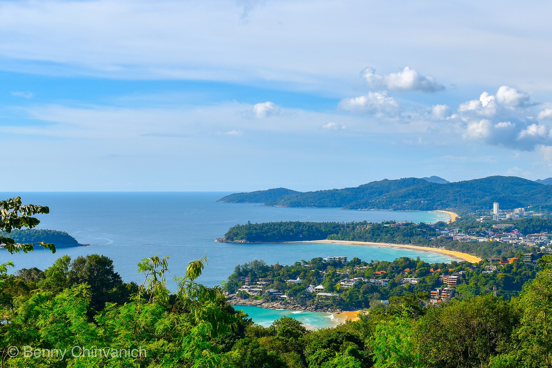 Phuket beach Thailand aerial