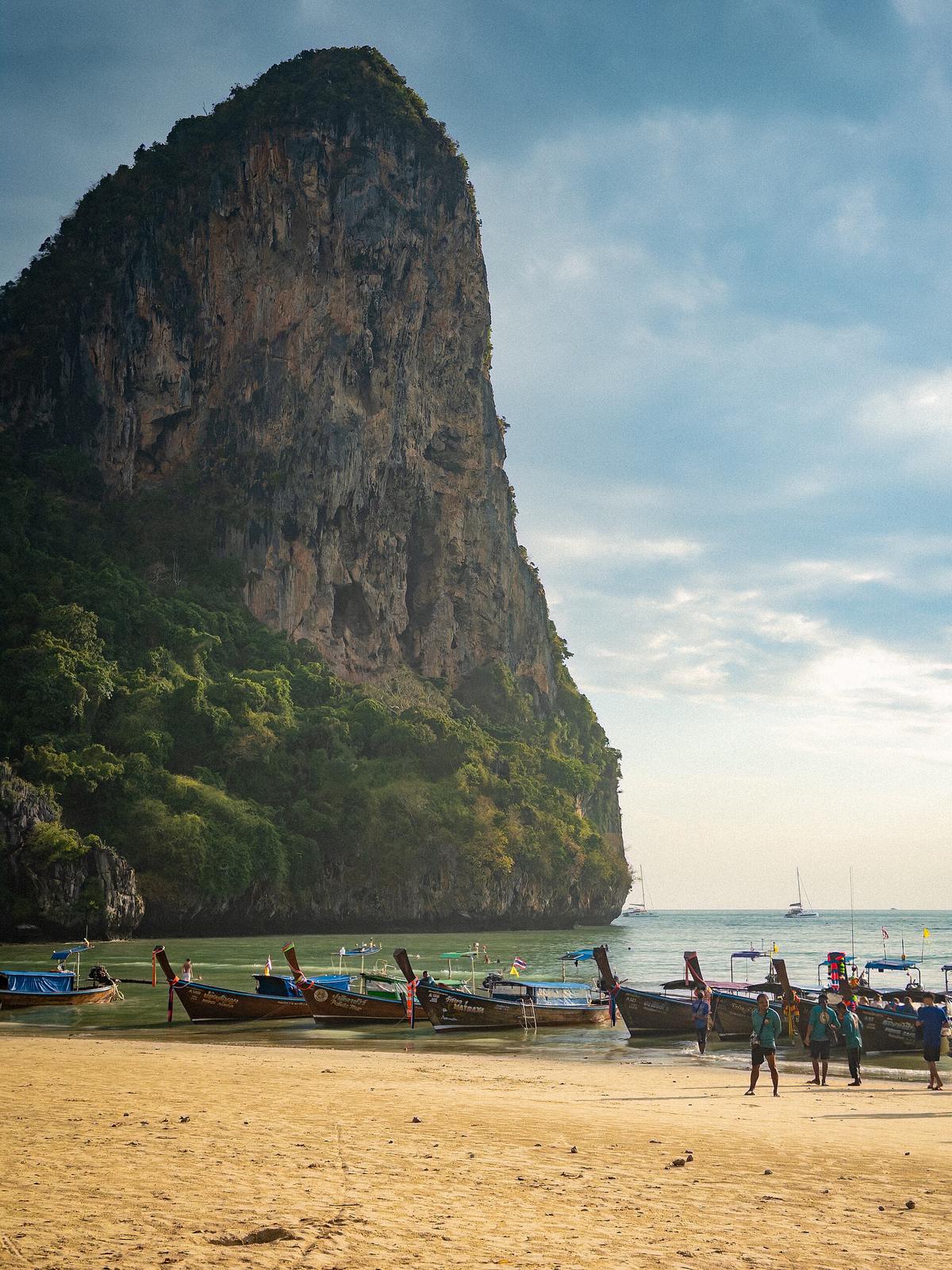 longtail boat limestone Thailand