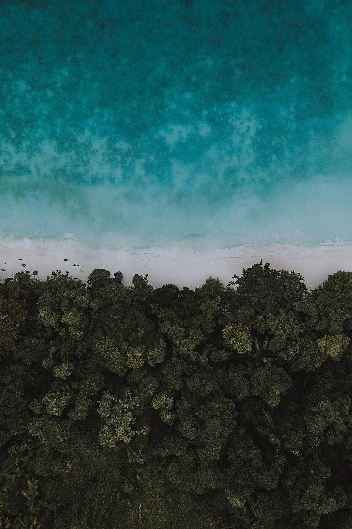 Thailand island beach aerial