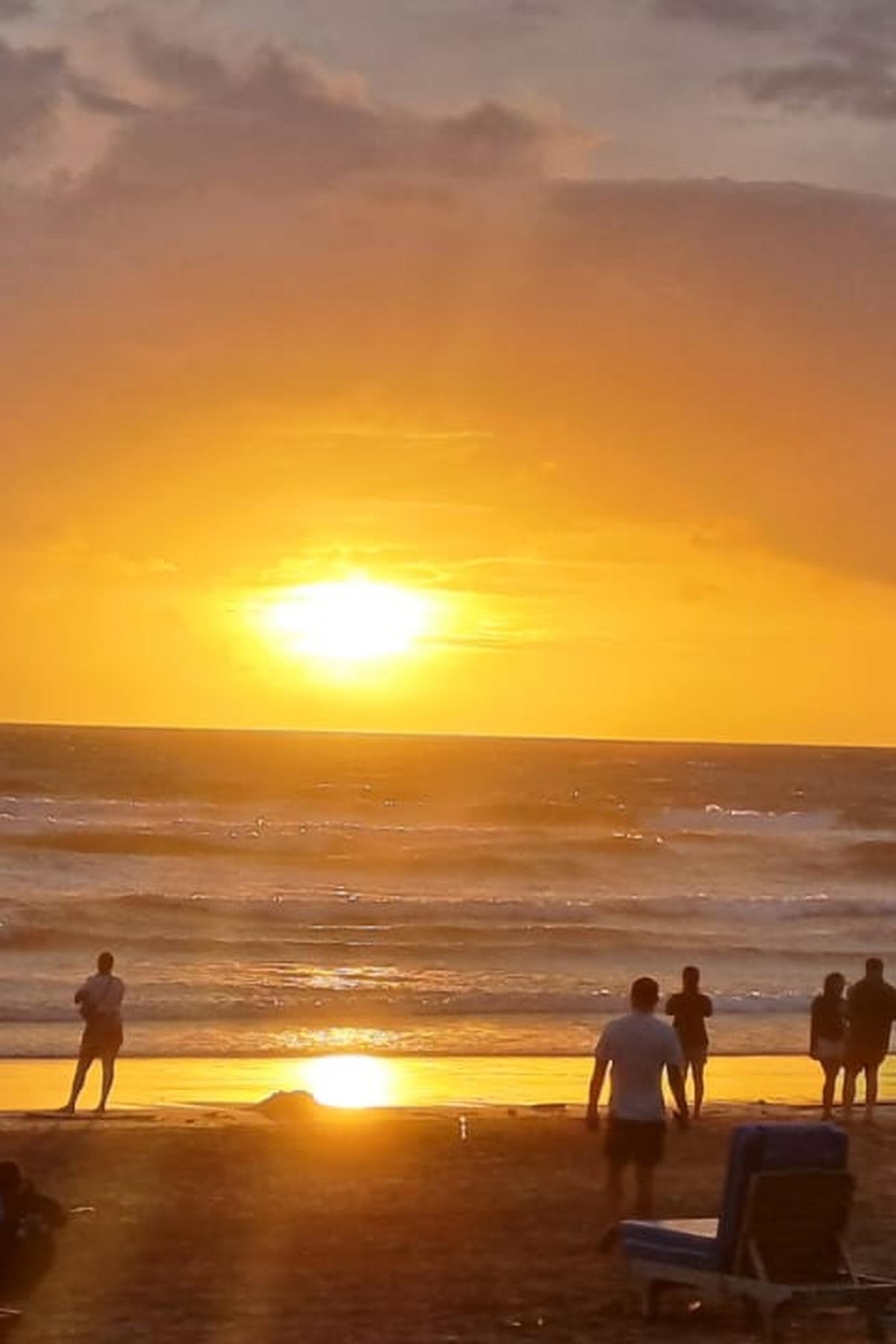 Seminyak beach Bali sunset