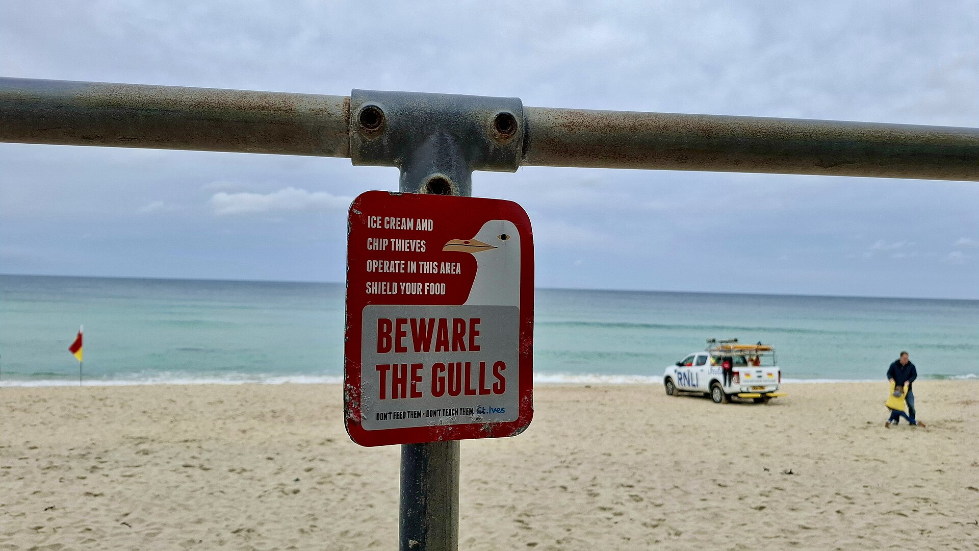 beach warning flag sea